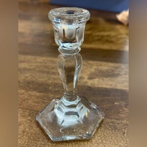 Elegant Clear Glass Candle Holder